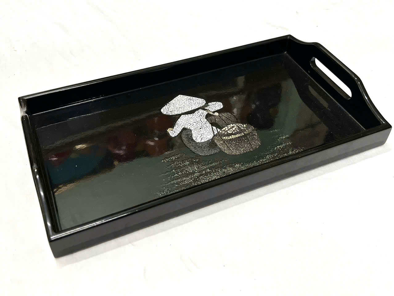 Khay sơn mài cao cấp - Mã KC11 size 27x15x2.5 cm đẹp mắt, sang trọng, quà tặng ý nghĩa