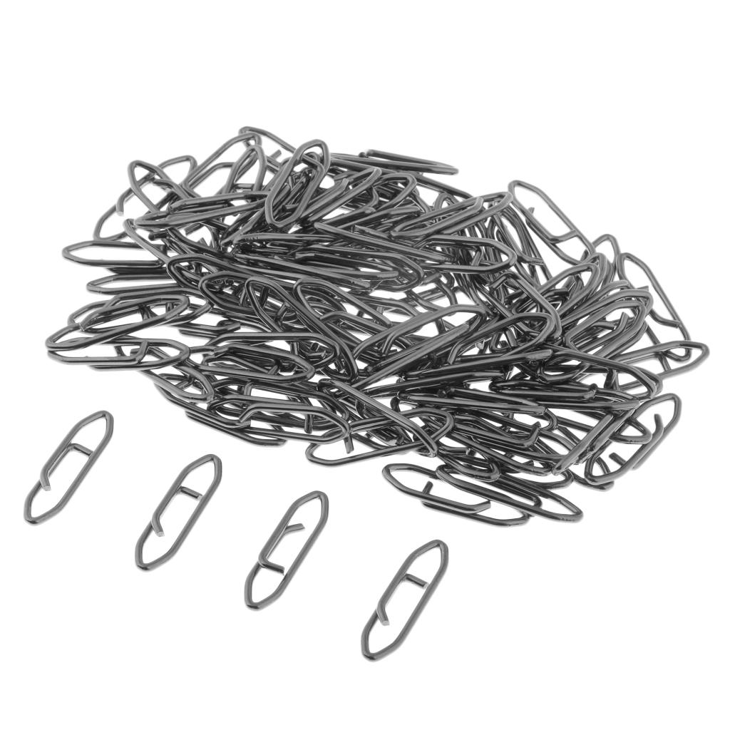 100Pcs Carbon Steel Fishing Snap Hook Connector Hooked Snap Tackle