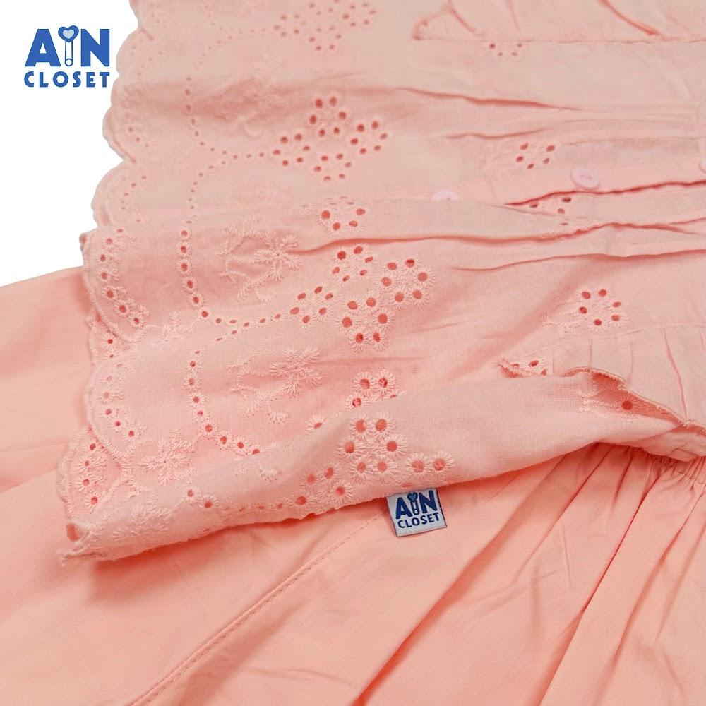 Bộ quần áo Lửng bé gái họa tiết Nắng Hồng Thêu Cotton - AICDBGTZZ9TJ - AIN Closet