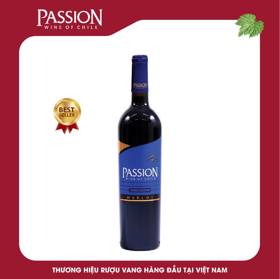 Rượu vang Passion Merlot 750ml 13,5%