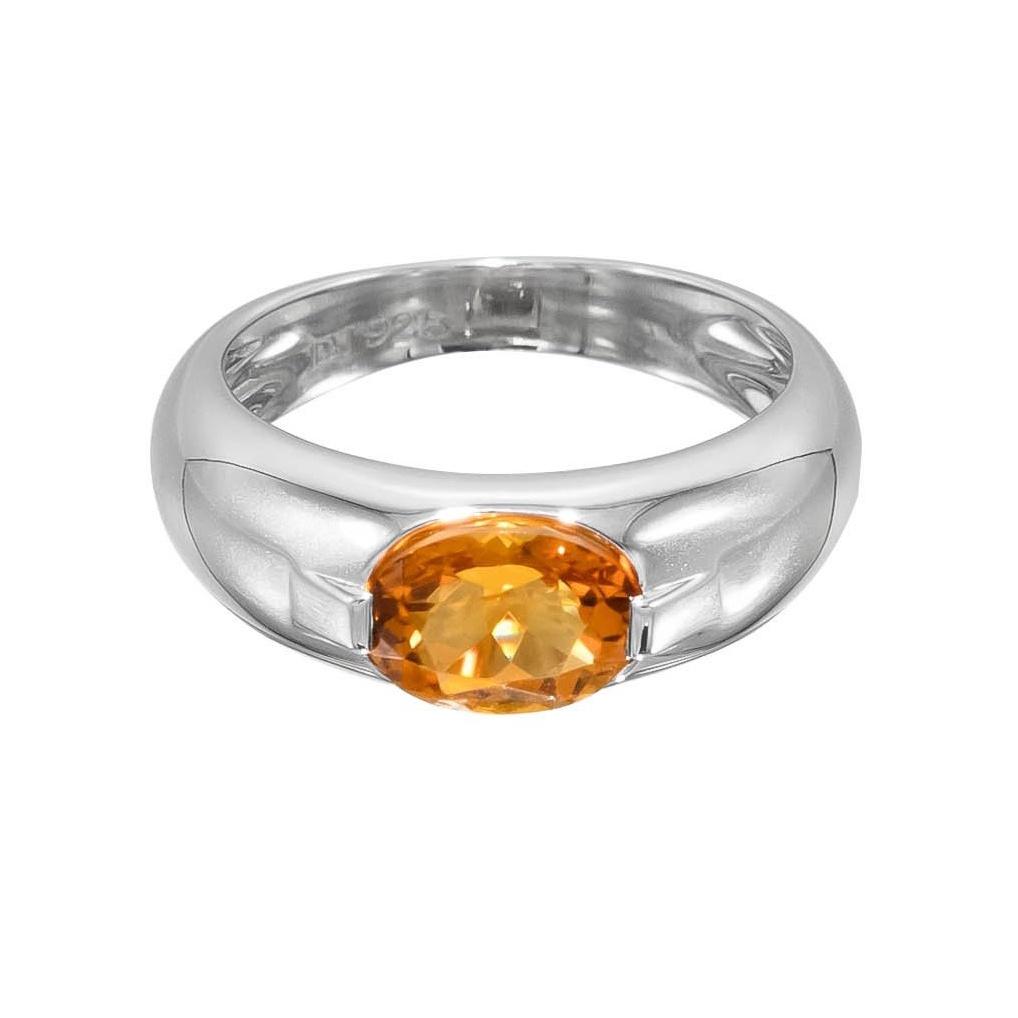 Nhẫn Nữ Danny Jewelry Bạc 925 Đá Chủ Citrine Xi Rhodium KI2GH001
