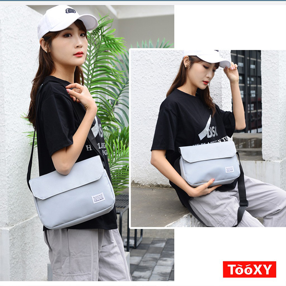 Túi đeo chéo nam vải canvas bền bỉ, túi chéo nam nữ unisex phong cách Hàn Quốc TX04