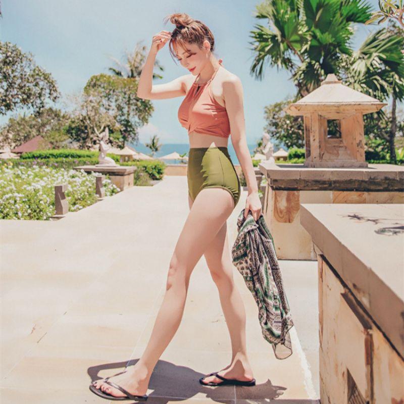 Nemo Bikini - Đồ bơi nữ, áo tắm, đồ bơi 2 mảnh tôn dáng áo yếm cam quần xanh