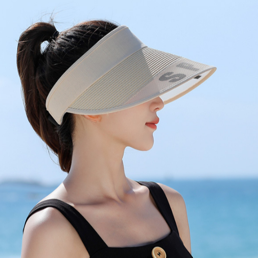 Mũ rộng vành nửa đầu phong cách Hàn, nón chống nắng nữ thời trang