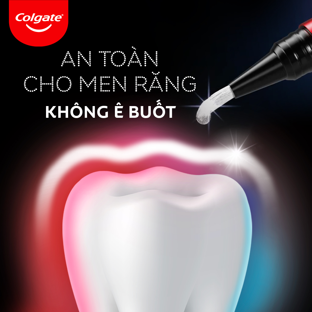 Bút làm trắng răng Colgate Optic White O2 an toàn tại nhà, không ê buốt