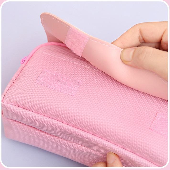 Hộp Bút Vải Nhiều Ngăn Cho Bé Gái Có Quai Xách BU11