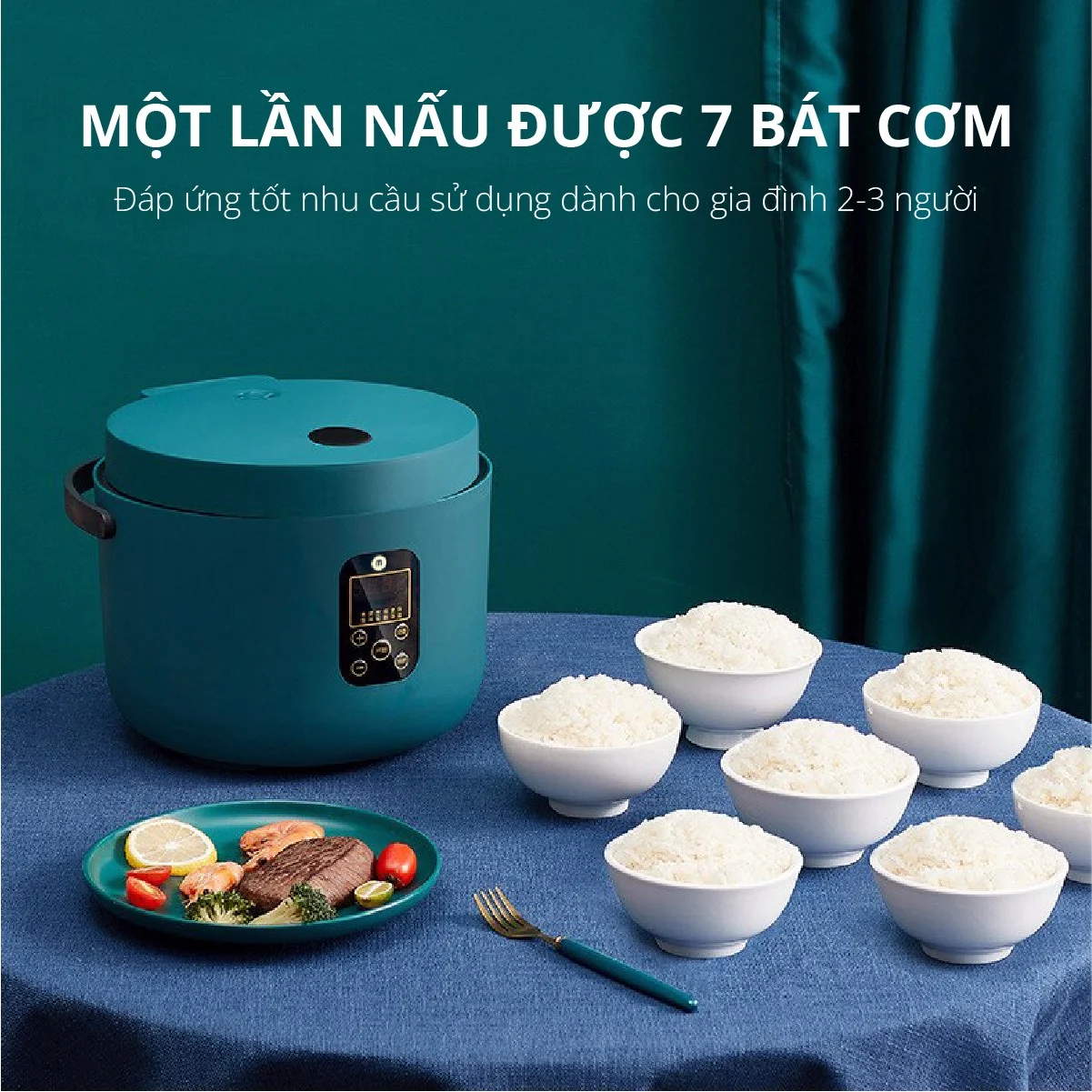 Nồi Cơm Điện Tử Mishio MK300 Lòng Niêu 1.2L - Hàng chính hãng