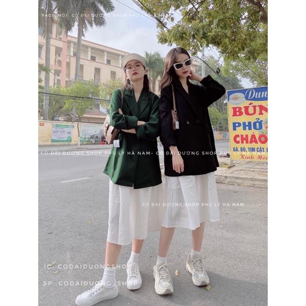 áo blazer 6082 - xanh,freesize dưới 65kg