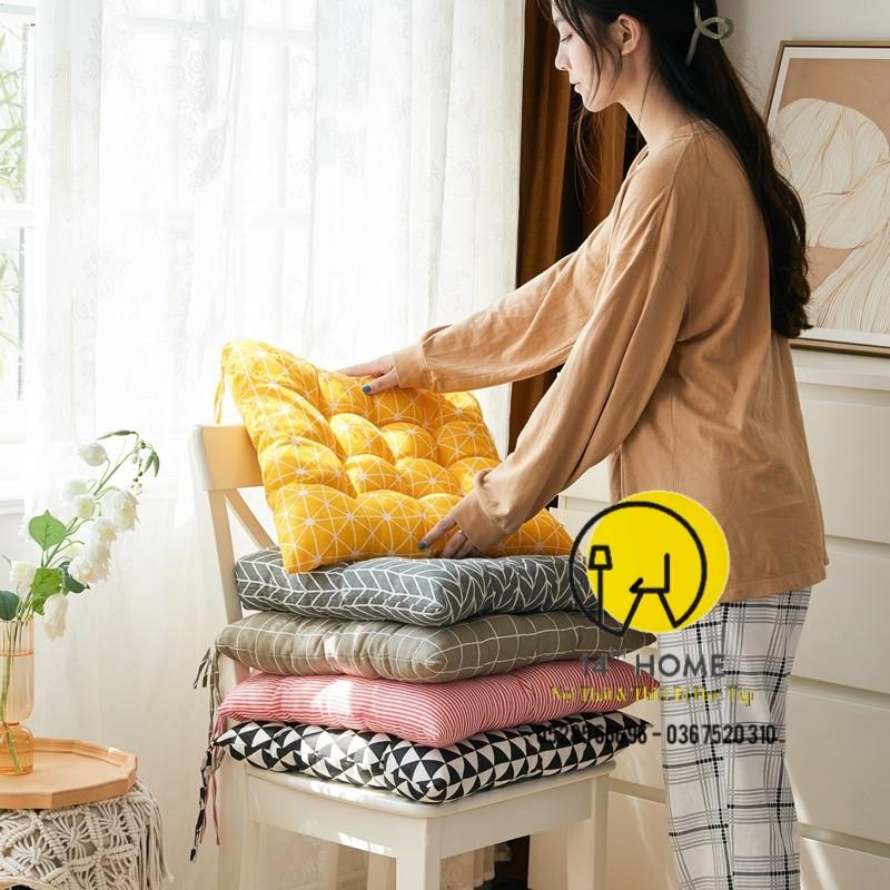 ĐỆM NGỒI BỆT LÓT GHẾ Vải Cotton