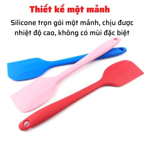 cây vét bột silicon đúc 21cm phết kem phới trộn bột bộ dụng cụ làm bánh chịu nhiệt an toàn sử dụng