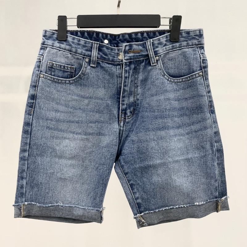 Quần Short Jeans Nam , Quần Đùi Nam Chất Jeans Màu Xanh Đá - Màu Đen - Peaceout Studios