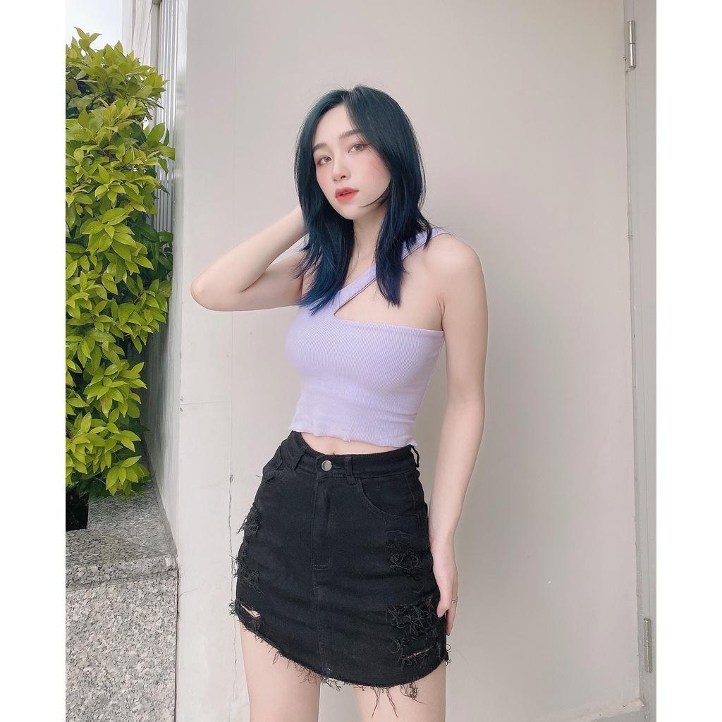 Áo ống croptop kiểu nữ chéo ngực sexy LA BOUTIQUE