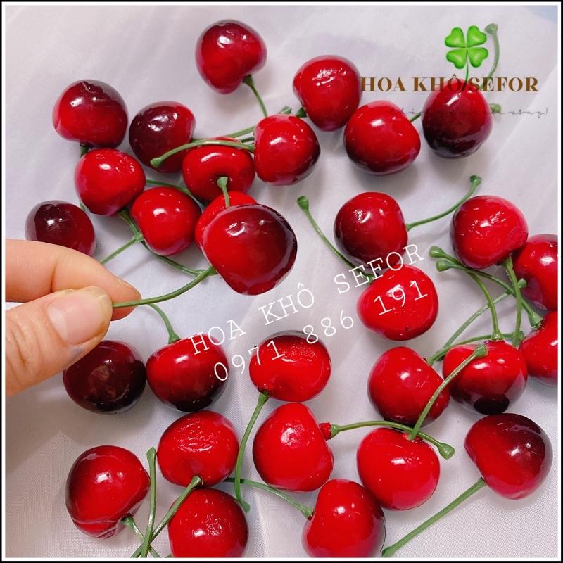 Quả Cherry nhân tạo Cherry phụ kiện chụp ảnh, decor sản phẩm