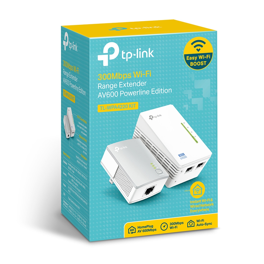 Bộ Mở Rộng Internet Qua Đường Dây Điện TP-Link TL-WPA4220KIT AV600 300Mbps - Hàng Chính Hãng