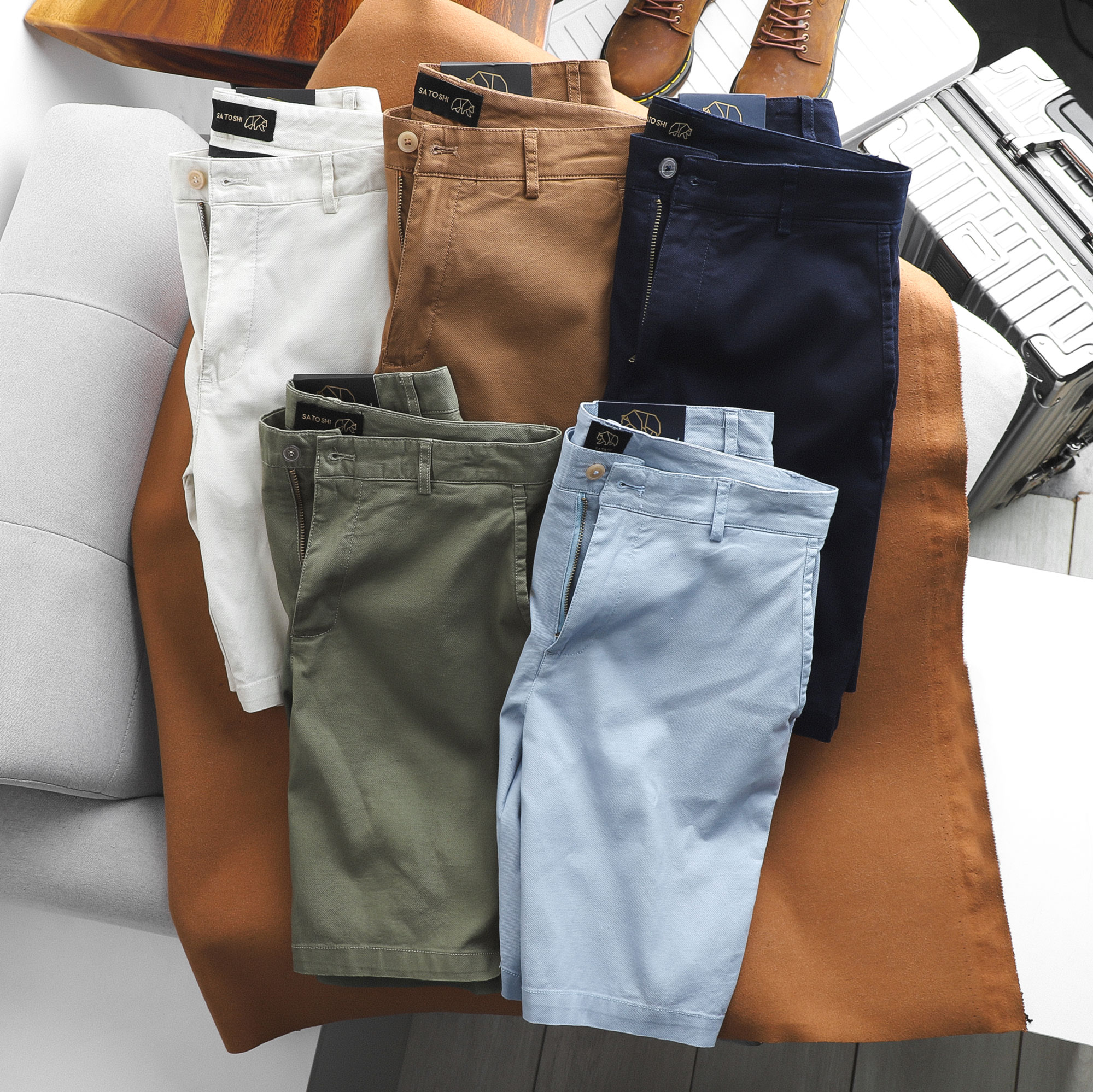 Quần short nam, quần ngắn nam, quần lửng SATOSHI SAQS48 nhiều màu, có túi trước sau chất liệu vải hạt rộng rãi, thoáng mát