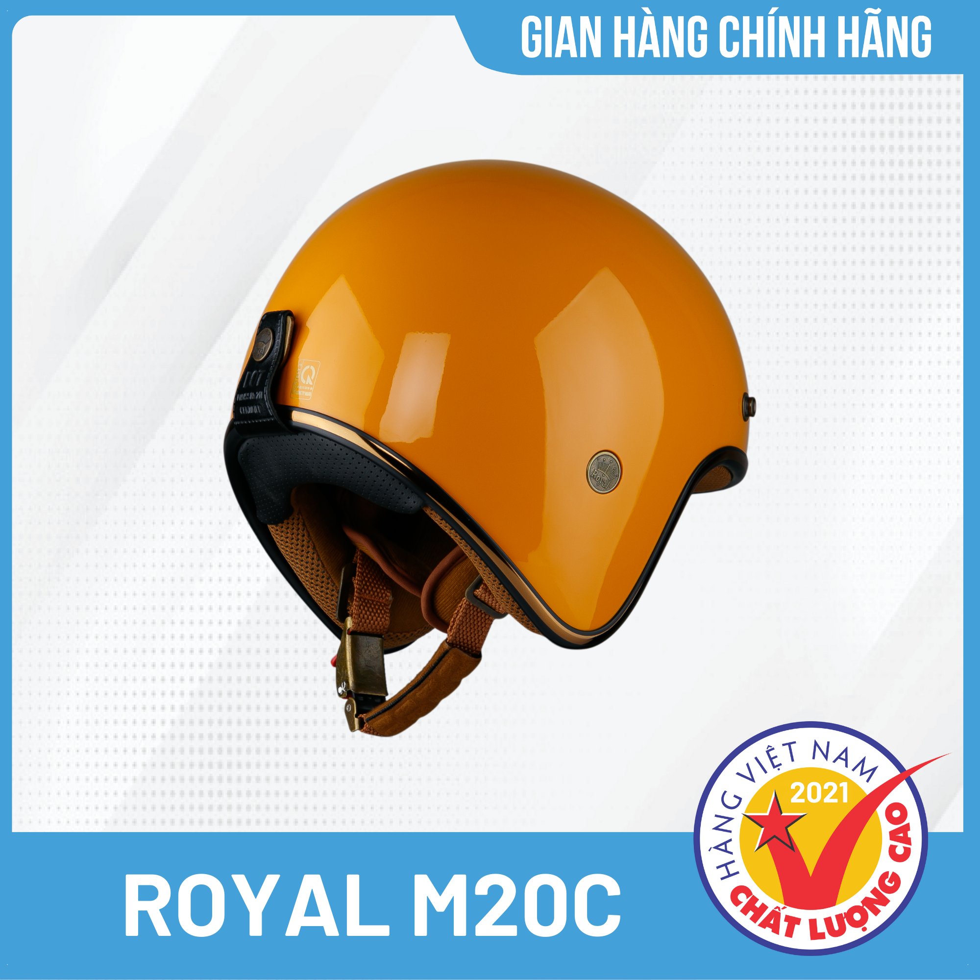 Nón bảo hiểm 3/4 cao cấp Royal M20C Thời trang, Cá tính, Bảo hành chính hãng 12 tháng