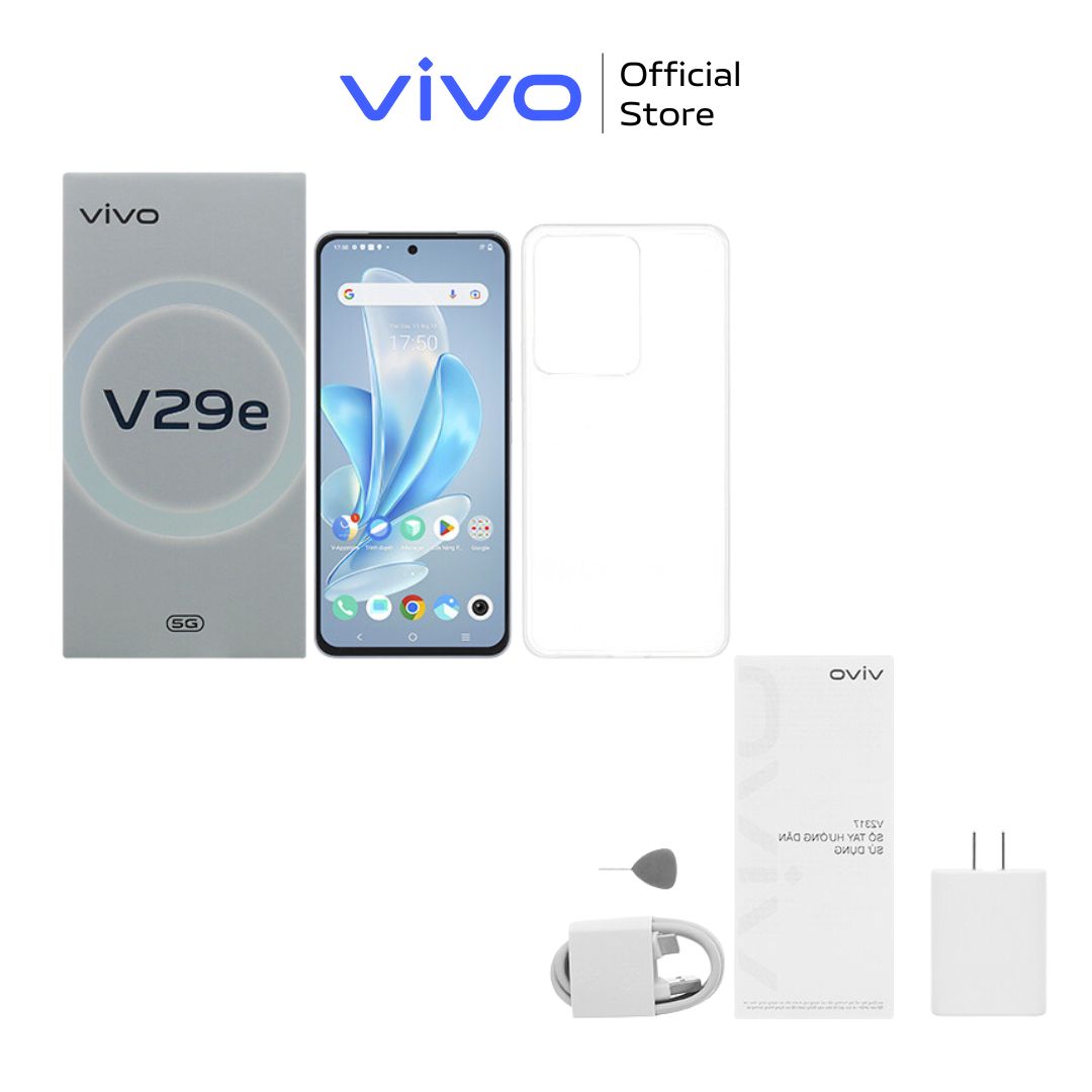 [Mới] Điện thoại vivo V29e 5G (8GB/256GB) - Hàng Chính Hãng - Camera Selfie 50 MP - Vòng Sáng Aura 2.0 - Màn hình AMOLED 6.67"