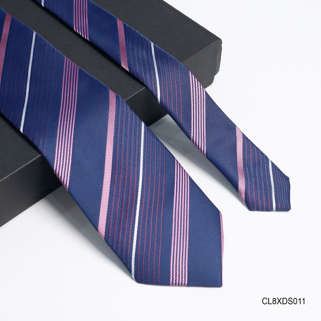 Cà vạt lụa tổng hợp màu xanh bản lớn - Thomas Nguyen