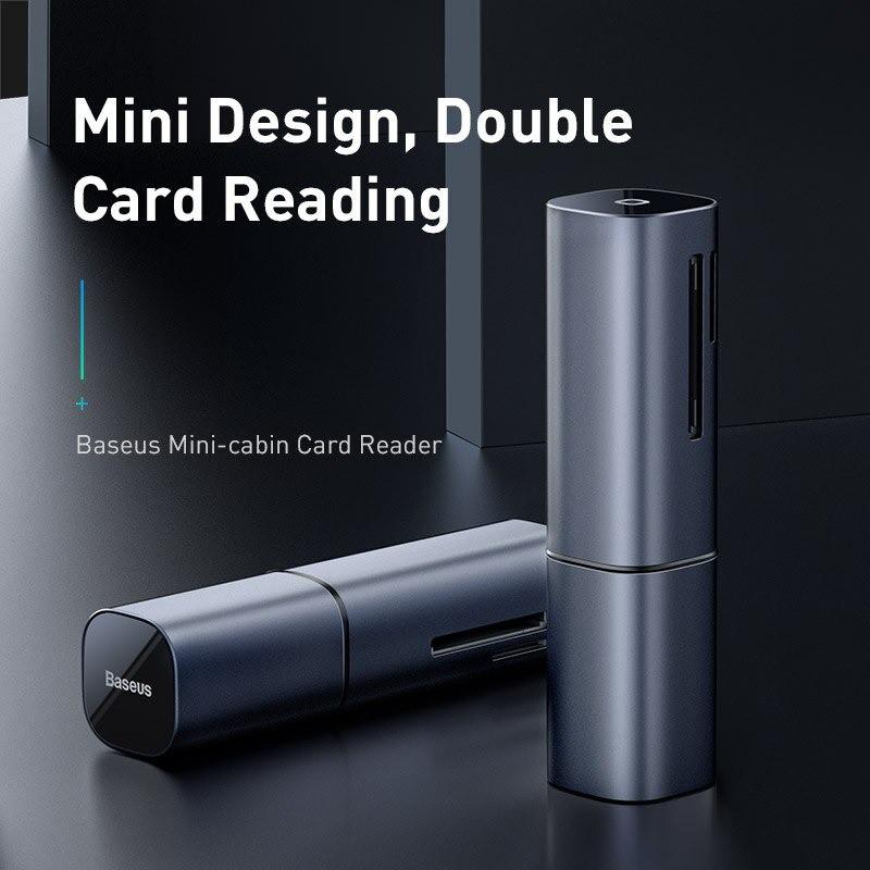 Đầu đọc thẻ nhớ đa năng cổng giao tiếp USB/ Type C Baseus Mini Cabin Card Reader -Hàng Chính Hãng