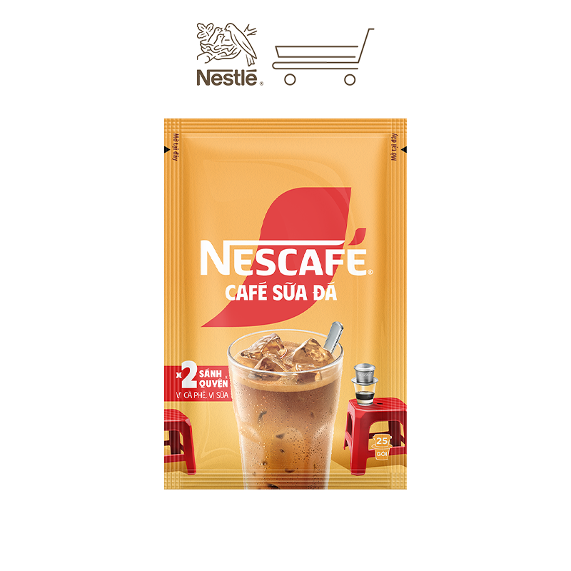 [Tặng Bình nước Inochi NESCAFÉ] Bộ 3 Cà phê sữa NESCAFÉ Cà Phê Sữa Đá (Hộp 10 gói x 24 g)