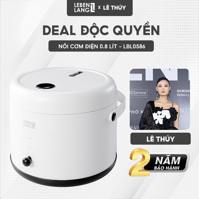 Nồi cơm điện mini Lebenlang LBL0586 dung tích 800ml, công suất 250W, BH 24 tháng - Hàng chính hãng