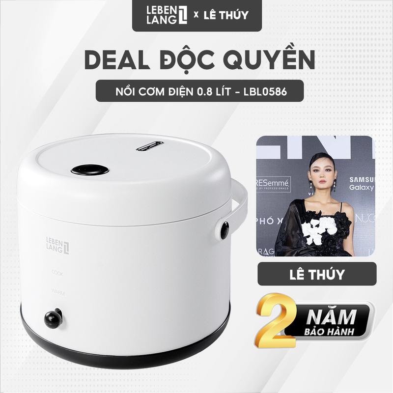 Nồi cơm điện mini Lebenlang LBL0586 dung tích 800ml, công suất 250W, BH 24 tháng - Hàng chính hãng