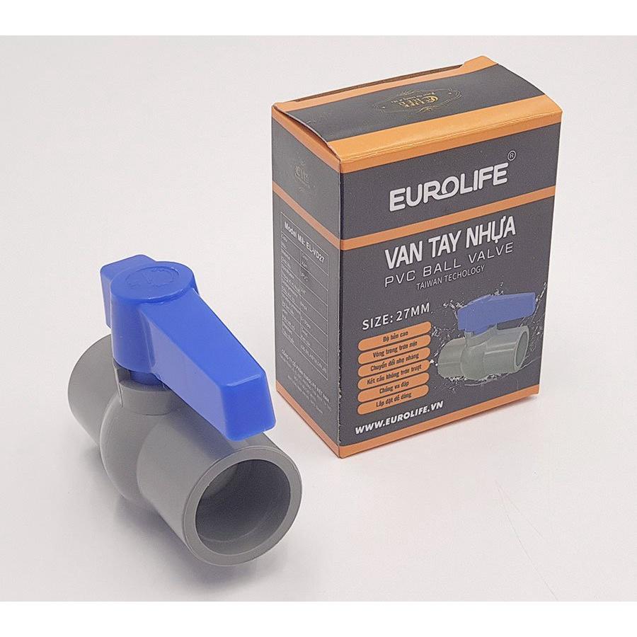 Bộ 5 van PVC siêu nhẹ dùng cho ống nước 21mm Eurolife EL-VD21 (Xám xanh)