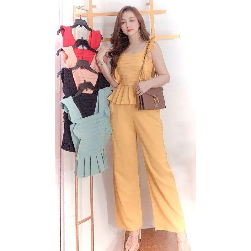 Set đồ bộ nữ linen xước, kiểu dáng trẻ trung đáng yêu