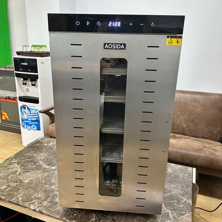 Máy sấy thực phẩm công nghiệp, dung tích 215 lít, 24 khay Thương hiệu Anh Quốc Aosida cao cấp SS-24H - Hàng Nhập Khẩu