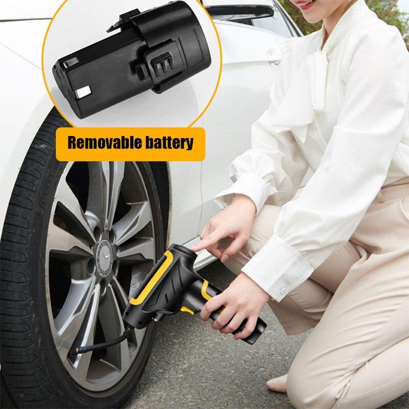 Máy bơm hơi không dây 120W 12V kỹ thuật số có thể tháo rời tiện dụng