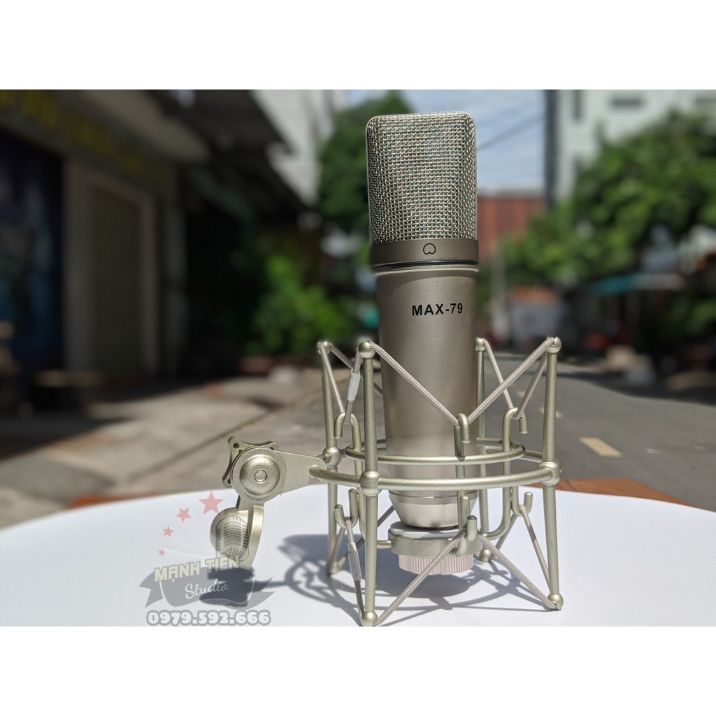 Micro thu âm cao cấp MAX 79 - Mic thu âm hát karaoke online chuyên nghiệp - Chống hú, chống nhiễu, hút âm cực tốt - Hàng chính hãng