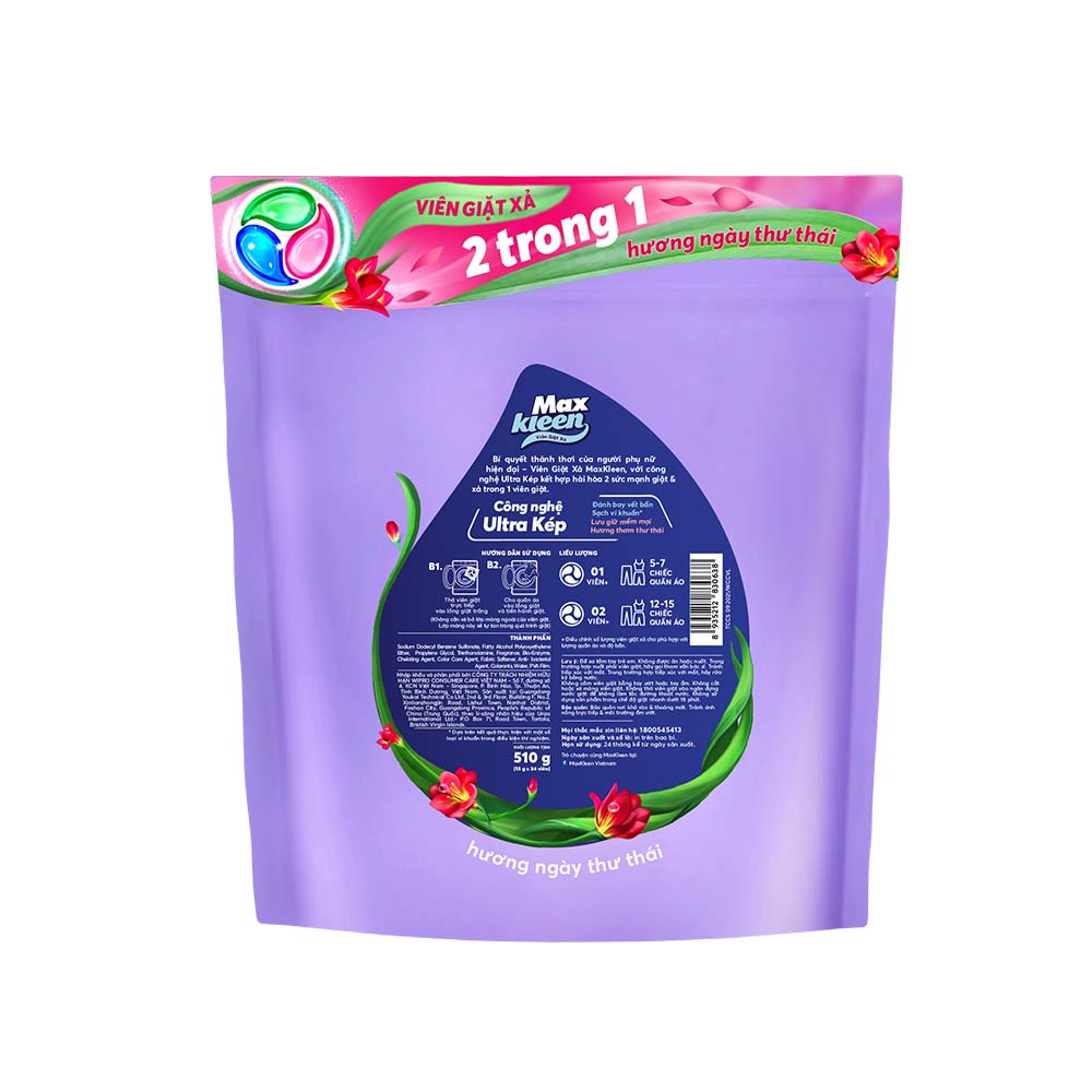 Combo 3 viên giặt xả MaxKleen hương ngày thư thái