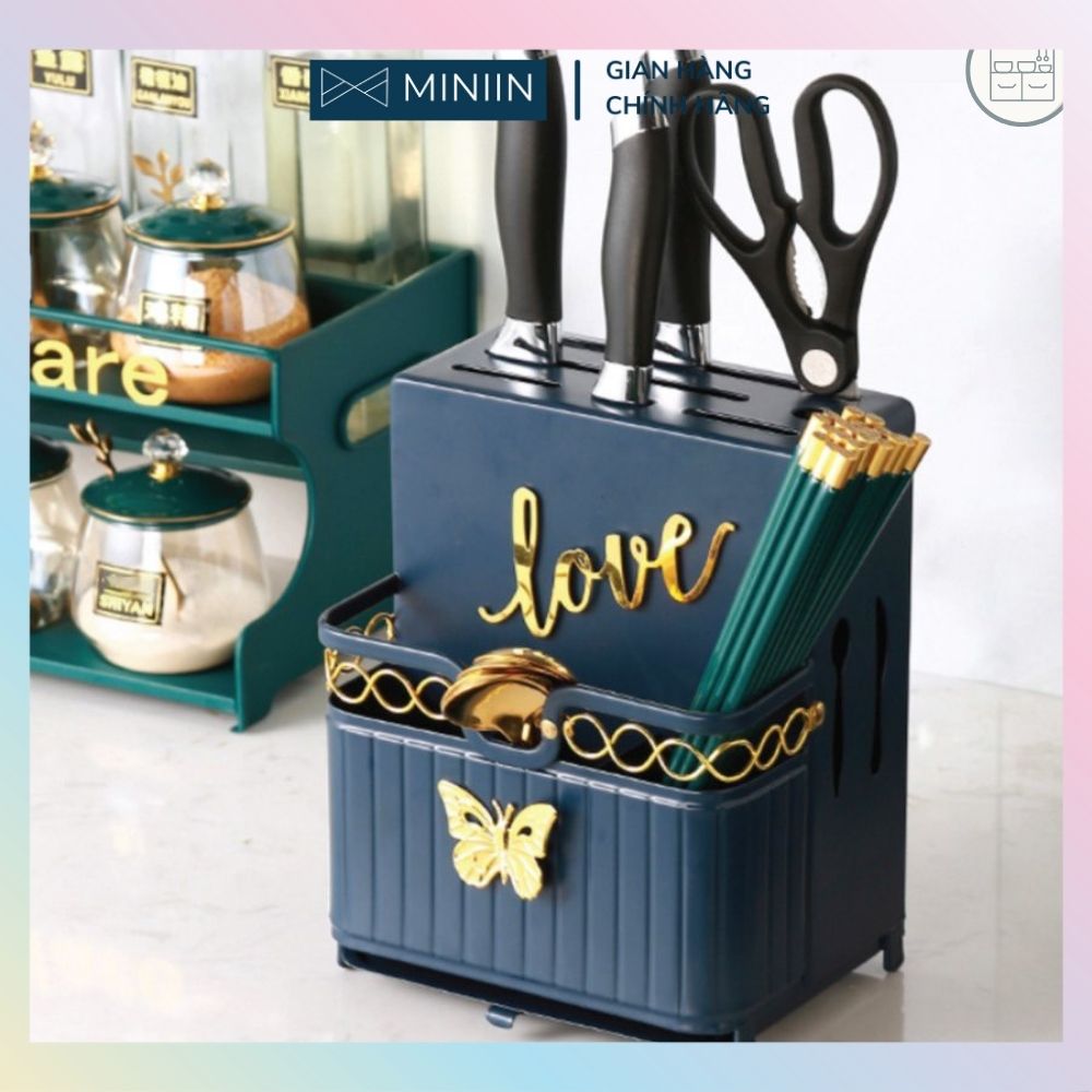 Kệ Để Dao Đũa Nhà Bếp Cao Cấp Bằng Thép Không Gỉ - Decor Căn Bếp Thêm Sang Trọng - Hàng Chính Hãng MINIIN