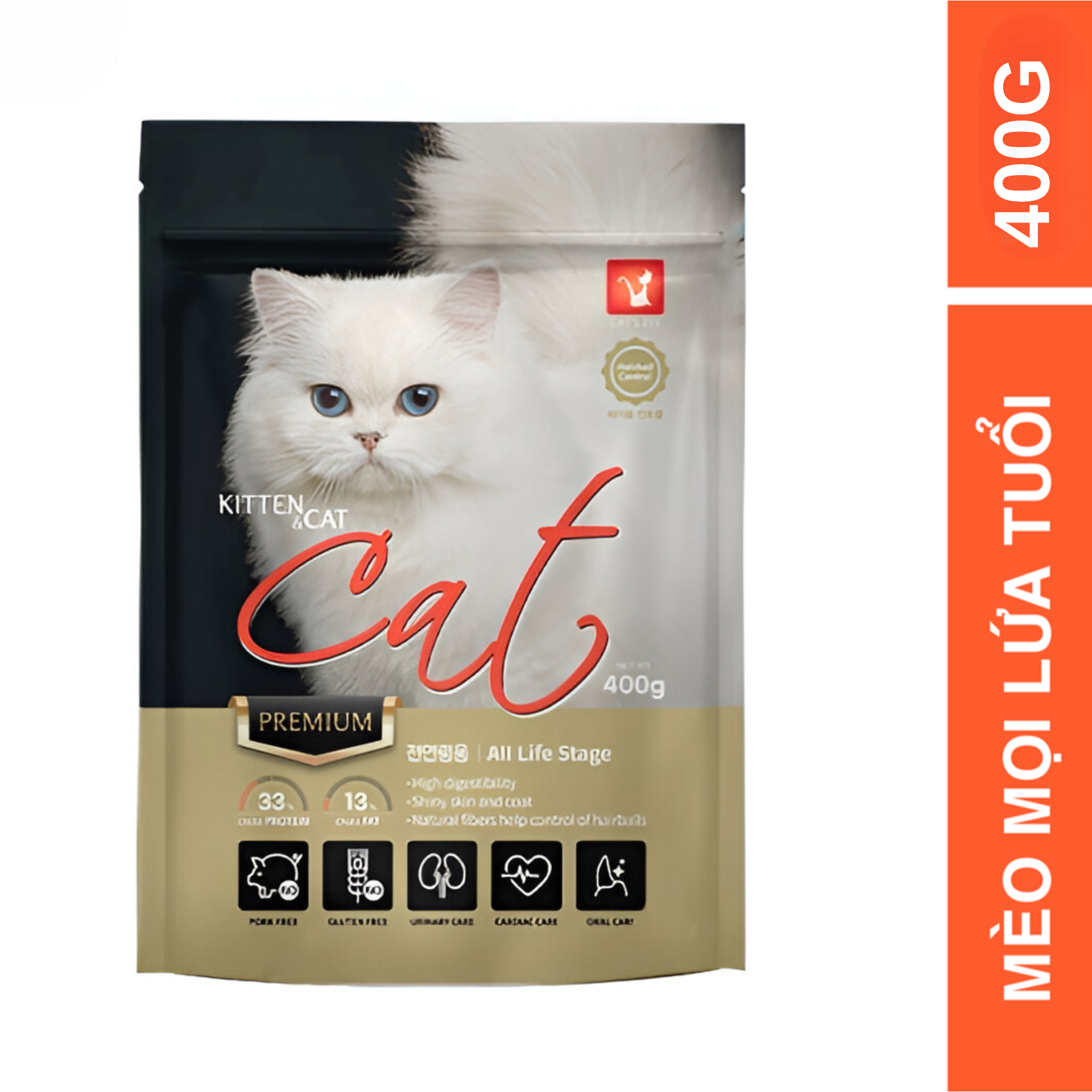 Thức Ăn Hạt Cat's Eye Premium Dành Cho Mèo Mọi Lứa Tuổi Gói 400g và 1,5kg - YonaPetshop