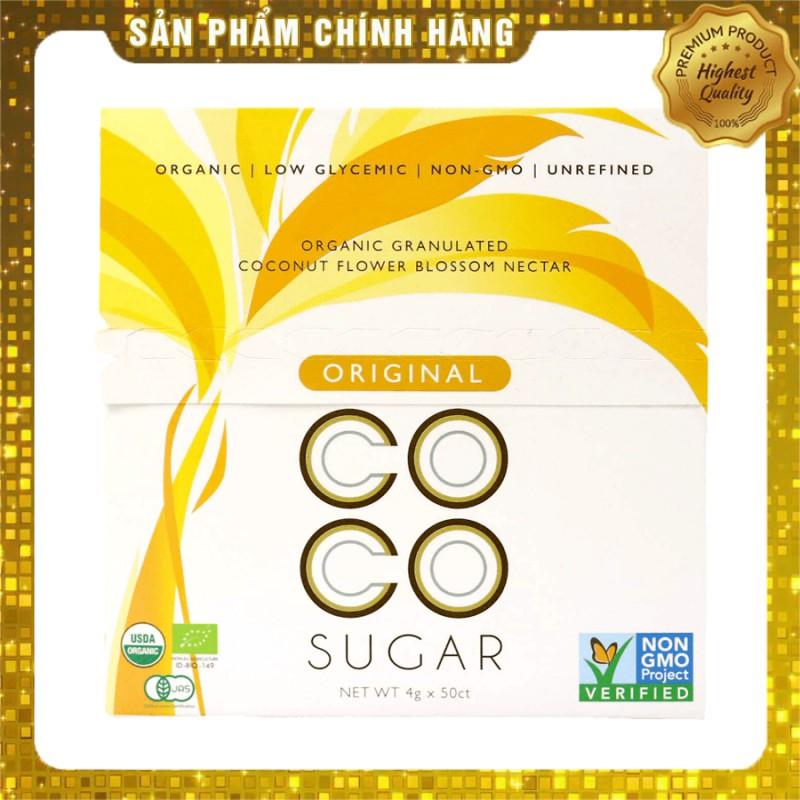 Đường Mật Hoa Dừa Hữu Cơ PT Coco Sugar - tốt cho người tiểu đường, béo phì - hộp 50x4g - Organic Coconut Sugar