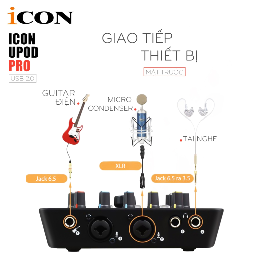 Bộ Thu Âm Live Stream Sound Card Icon Upod Pro AZONE