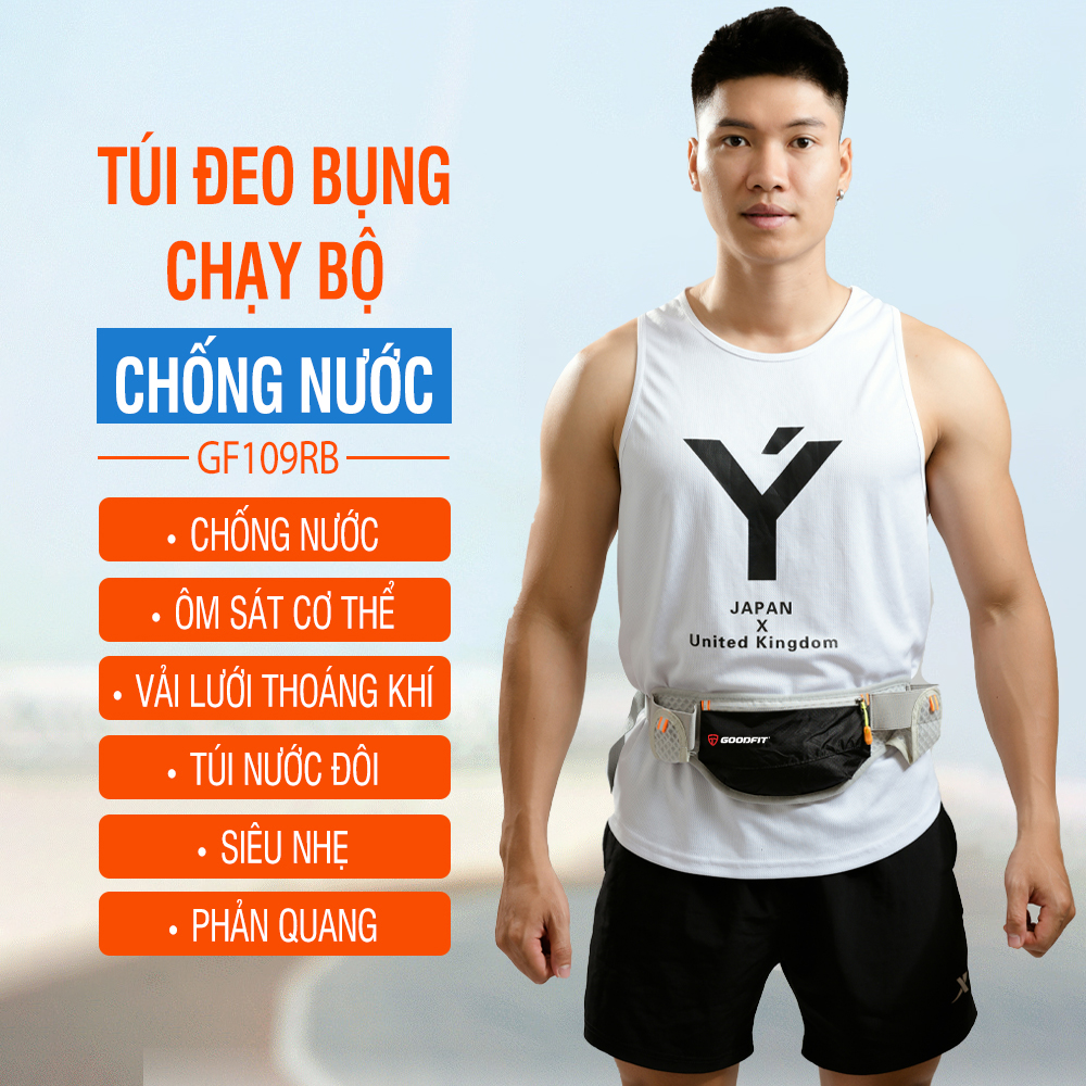 Túi đeo bụng chạy bộ đựng điện thoại chống nước chính hãng GoodFit GF109RB