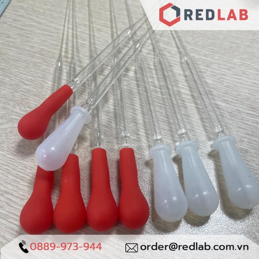 Combo Pipet Paster Thủy Tinh 15cm và Quả bóp Cao su / Silicon