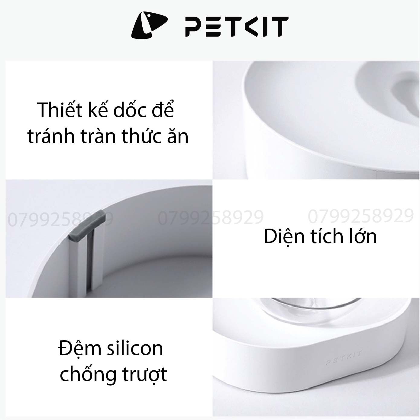 Bát Ăn Đôi, Chén Ăn Chống Gù Cho Chó Mèo Petkit