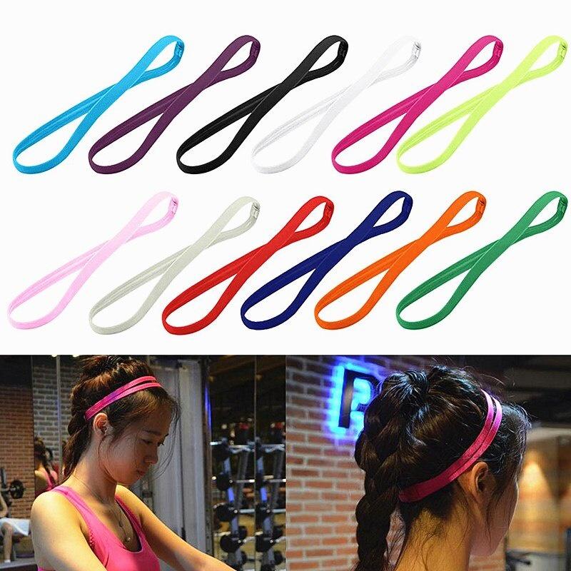1PC Fashion New Candy Color Sports Headband Women Men Yoga Hair Bands Girls Sport Anti-slip Elastic Rubber Hairband Accessories