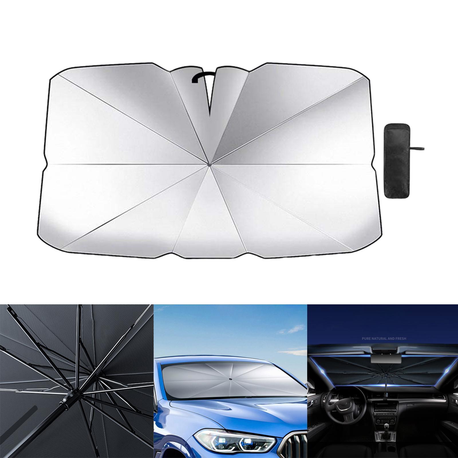 Windshield Sun Shade Umbrella, Bendable Shaft Windshield Sunshade Cover Fit for Car