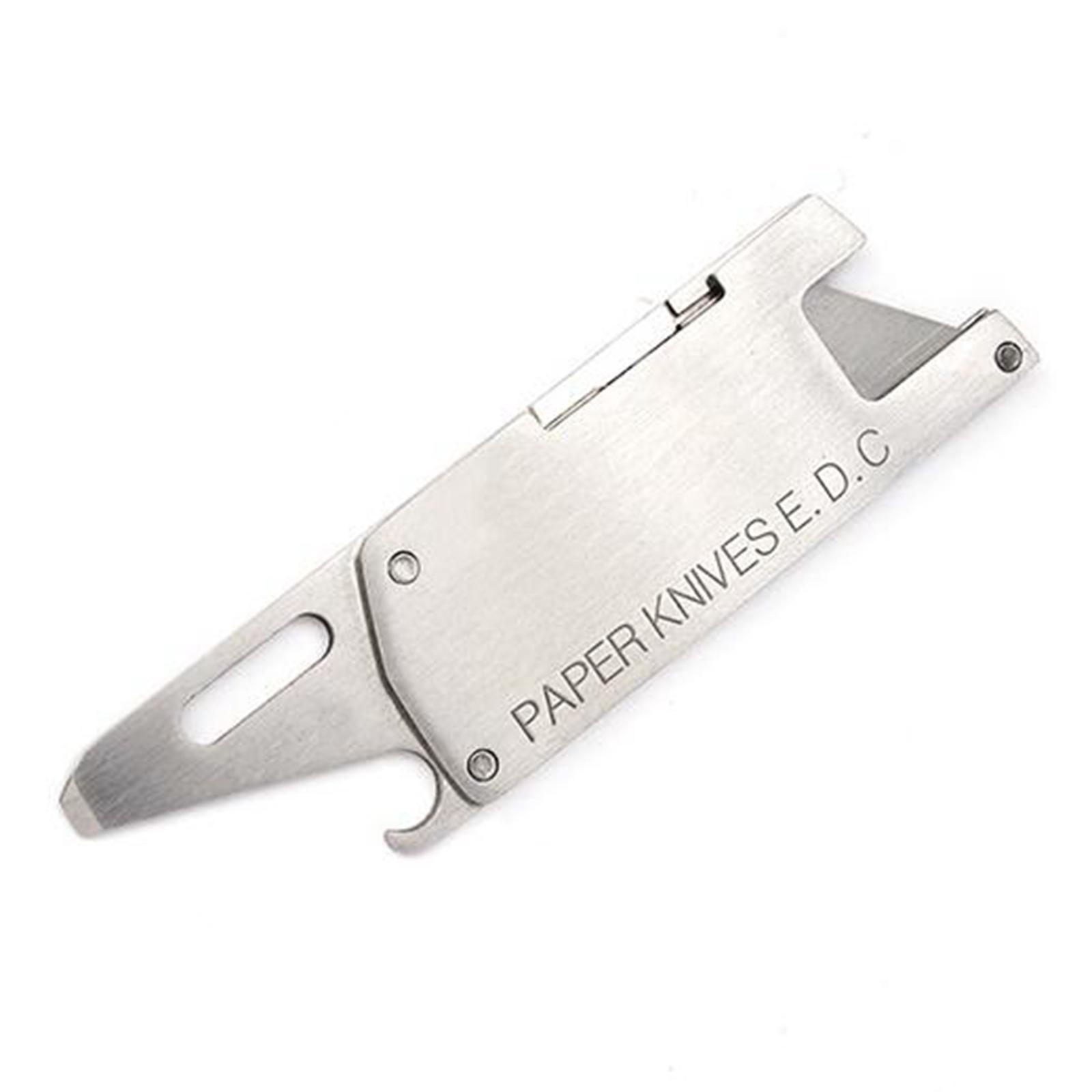 2-5pack Utility Pocket Knife Box Cutter Keychain Portable Bottle Opener for