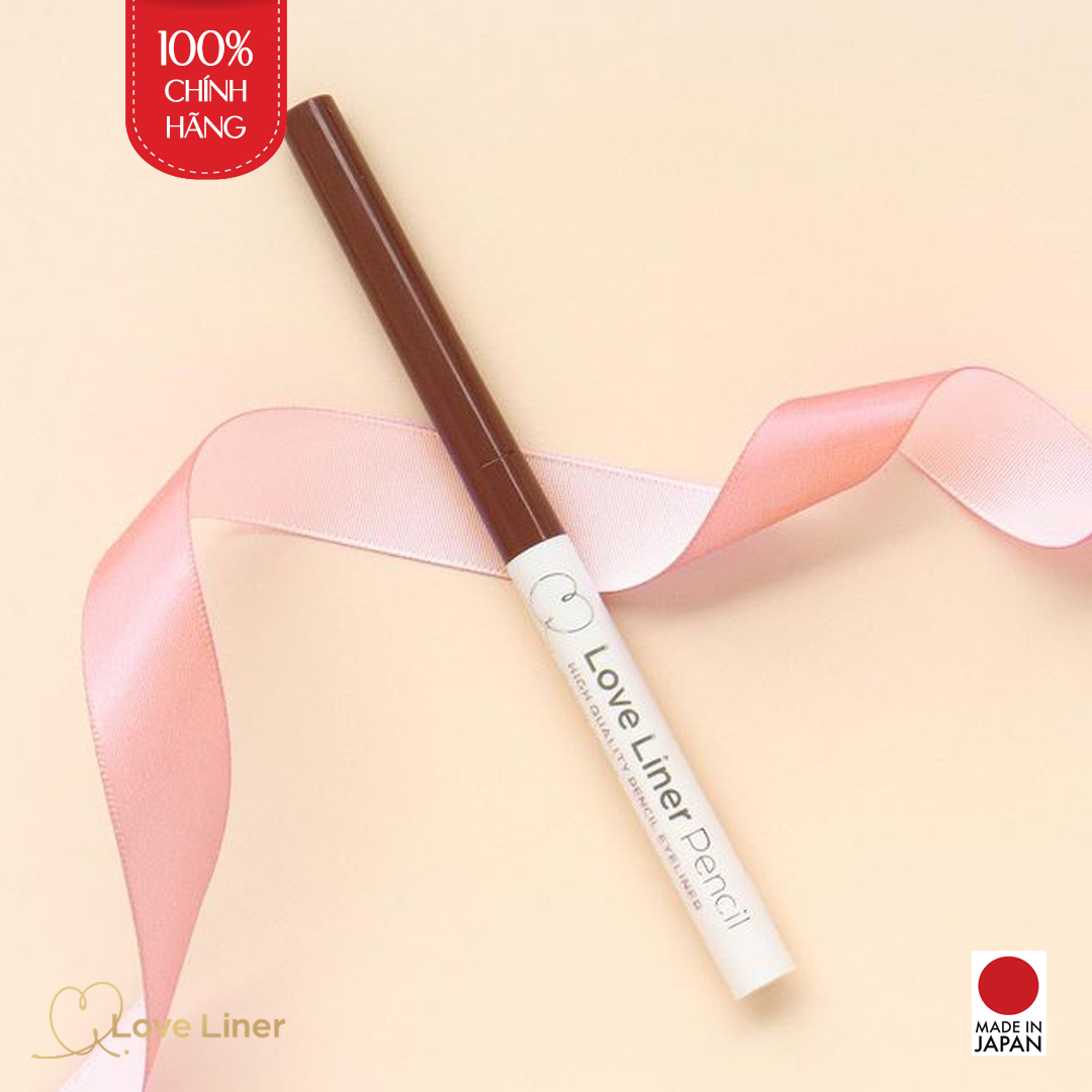 Bút Chì Kẻ Viền Mắt Nhật Bản Love Liner Pencil Eyeliner Ash Brown Màu Nâu Tro, Bột Mịn, Chống Mồ Hôi, Kiềm Dầu