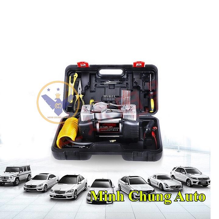 Bơm lốp ô tô 2 xi lanh Air Compressor CÓ ĐÈN