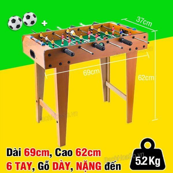 Bàn bi lắc bóng đá 6 tay cầm loại to chân cao 69x37x65cm Trò chơi giải trí cho bé.