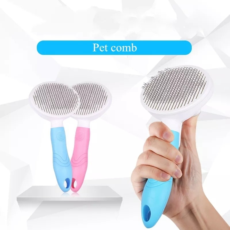 Lược Chải Lông Cho Chó Mèo Có Nút Bấm Đẩy Lông Size Nhỏ Tiện Lợi