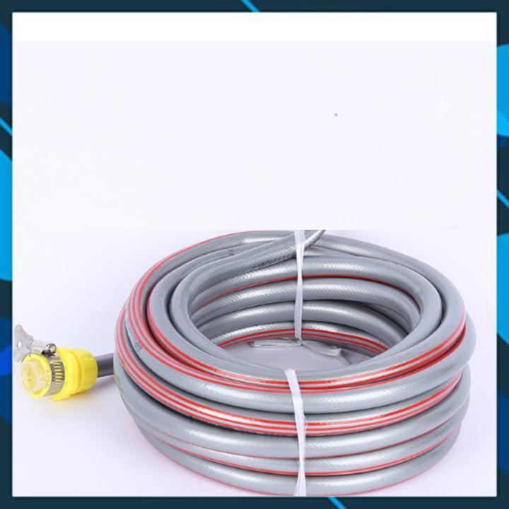 ️ Bộ dây vòi xịt nước rửa xe,tưới cây ,tăng áp 3 lần,loại 3m,5m 206701 đầu đồng,cút nối nhựa vàng+ mở chai