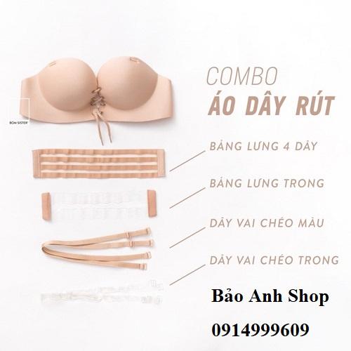 Áo ngực không dây chất liệu su đúc không gọng mút bàn tay nâng ngực siêu đẩy