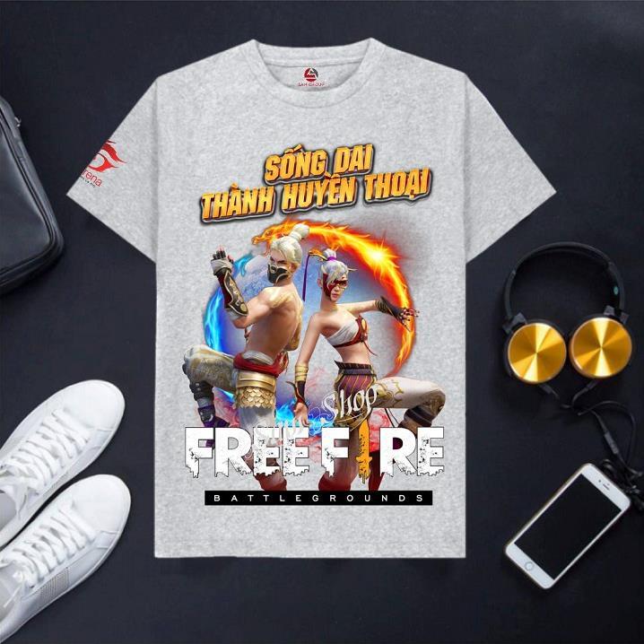 Áo Free Frie cotton màu ghi xám chất cực đẹp - Samurai
