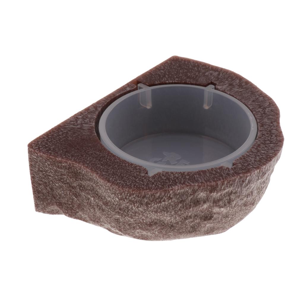 Mini Magnetic Gecko Feeder Ledge Reptile Terrarium Decor. Feeding Bowl Green